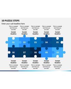10 Puzzle Steps PPT Slide 1