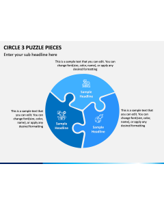 Circle 3 Puzzle Pieces PPT Slide 1