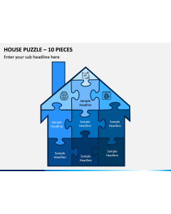 House Puzzle - 10 Pieces PPT Slide 1