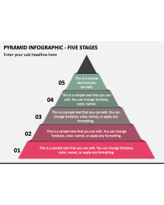 Pyramid Infographic - Five Stages PPT Slide 1