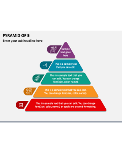 Pyramid of 5 PPT Slide 1