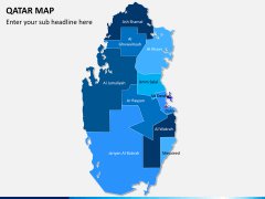 Qatar map PPT slide 2