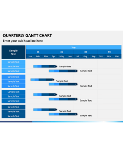 Quarterly Gantt Chart PPT Slide 1