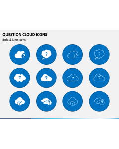 Question Cloud Icons PPT Slide 1