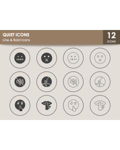 Quiet Icons PPT Slide 1