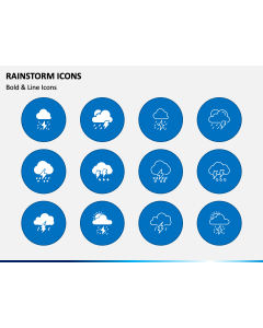 Rainstorm Icons PPT Slide 1
