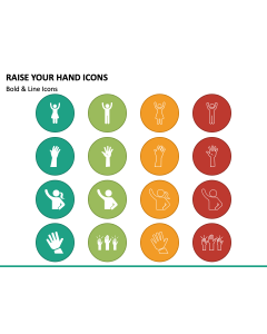 Raise your Hand Icons PPT Slide 1