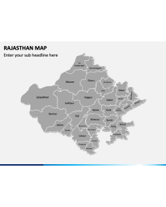 Rajasthan Map PPT Slide 1