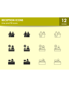 Reception Icons PPT Slide 1