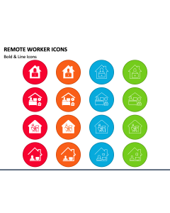 Remote Worker Icons PPT Slide 1