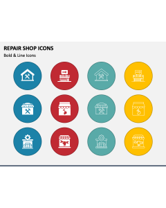 Repair Shop Icons PPT Slide 1