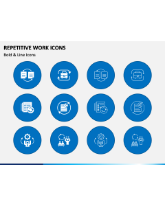 Repetitive Work Icons PPT Slide 1