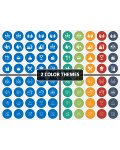 Restaurant Icons PPT Cover Slide