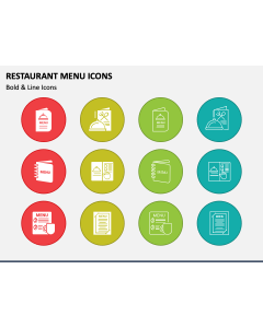 Restaurant Menu Icons PPT Slide 1