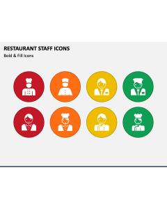 Restaurant Staff Icons PPT Slide 1