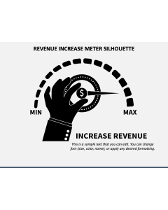 Revenue Increase Meter Silhouette PPT Slide 1