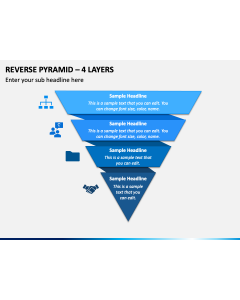 Reverse Pyramid - 4 Layers PPT Slide 1