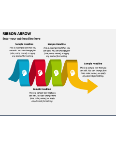 Ribbon Arrow PPT Slide 1