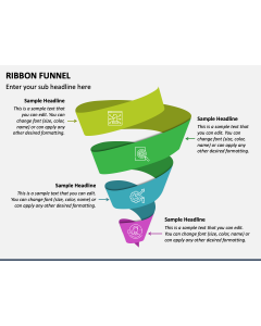 Ribbon Funnel PPT Slide 1