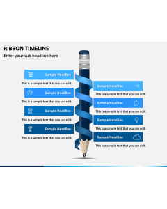 Ribbon Timeline Free PPT Slide 1