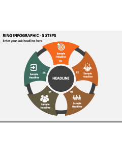 Ring Infographic - 5 Steps PPT Slide 1