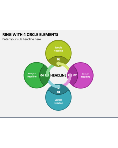 Ring with 4 Circle Elements PPT Slide 1