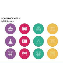 Roadblock Icons PPT Slide 1