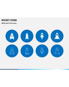 Rocket Icons PPT Slide 1