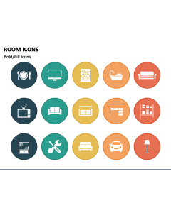 Room Icons PPT Slide 1