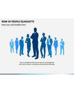 Row of People Silhouette PPT Slide 1