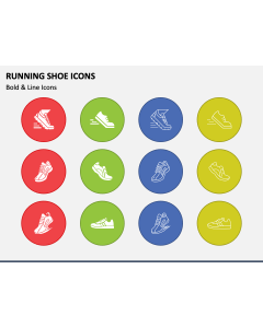 Running Shoe Icons PPT Slide 1