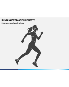 Running Woman Silhouette PPT Slide 1