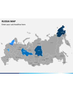 Russia map PPT slide 1