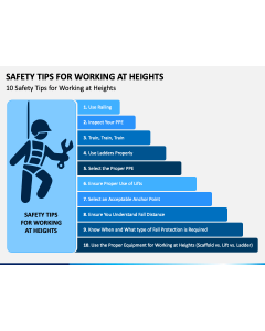 Safety Tips for Working at Heights PPT Slide 1