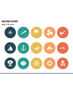 Sailing Icons PPT Slide 1