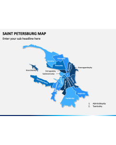 Saint Petersburg Map PPT Slide 1
