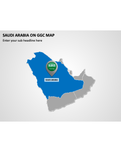 Saudi Arabia on GCC Map PPT Thumbnail