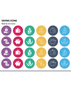 Saving Icons PPT Slide 1