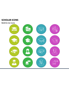 Scholar Icons PPT Slide 1