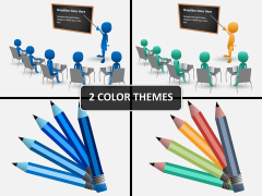 School objects PPT cover slide 