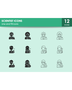 Scientist Icons PPT Slide 1