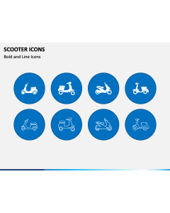 Scooter Icons PPT Slide 1