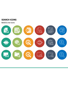 Search Icons PPT Slide 1