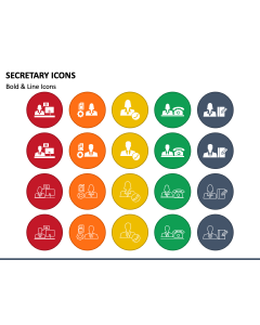 Secretary Icons PPT Slide 1