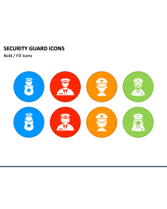 Security Guard Icons PPT Slide 1