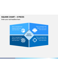 Square Chart – 4 Pieces PPT Slide 1