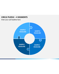 Circle Puzzle – 4 Segments PPT Slide 1
