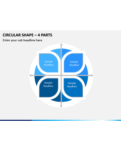 Circular Shape – 4 Parts PPT Slide 1