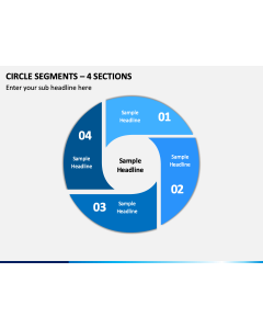 Circle Segments – 4 Sections PPT Slide 1