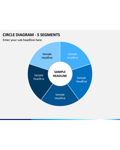 Circle Diagram - 5 Segments PPT Slide 1